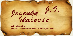 Jesenka Ikalović vizit kartica
